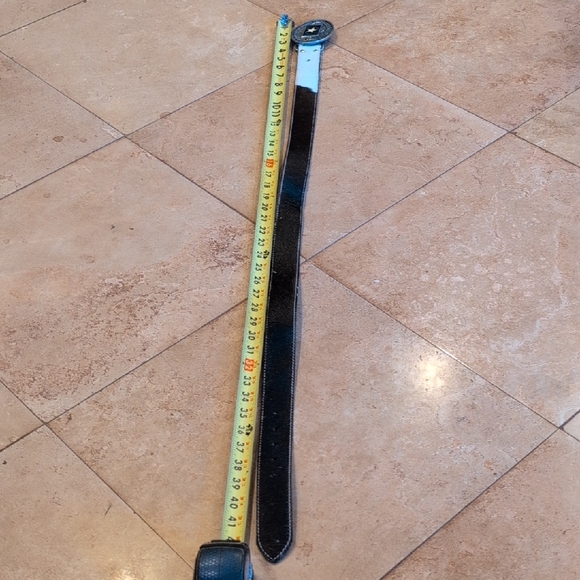 Black and White Belt With Custom Buckle - Picture 6 of 6